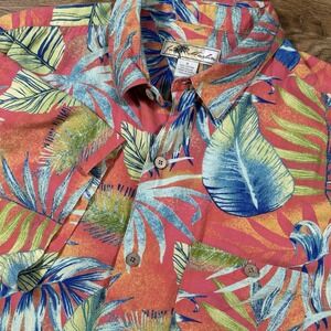 Joe Marlin Mens XL Hawaiian Button Front Shirt Unwind Floral Aloha Beach‎